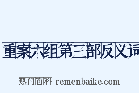 重案六组第三部反义词是什么意思的图片
